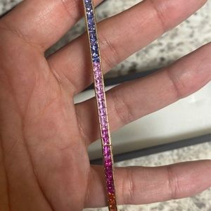 10k gold sapphire bracelet